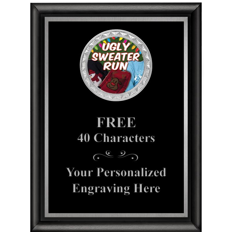 6X8 BLK SHINY EXEC INS PLQ SV