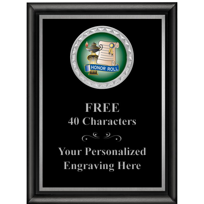 6X8 BLK SHINY EXEC INS PLQ SV