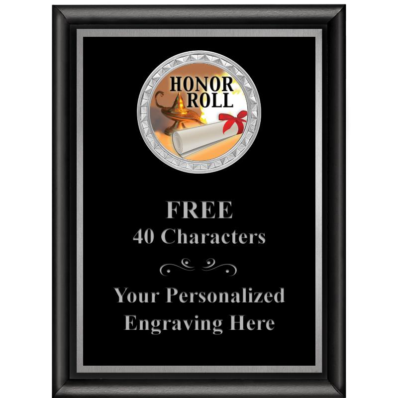 6X8 BLK SHINY EXEC INS PLQ SV