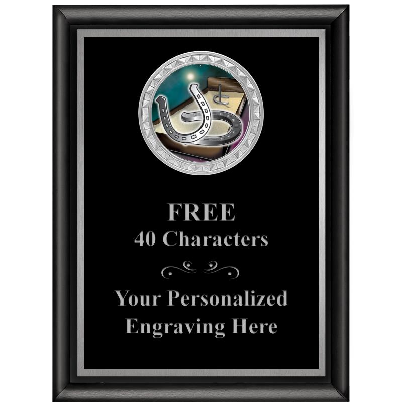 6X8 BLK SHINY EXEC INS PLQ SV