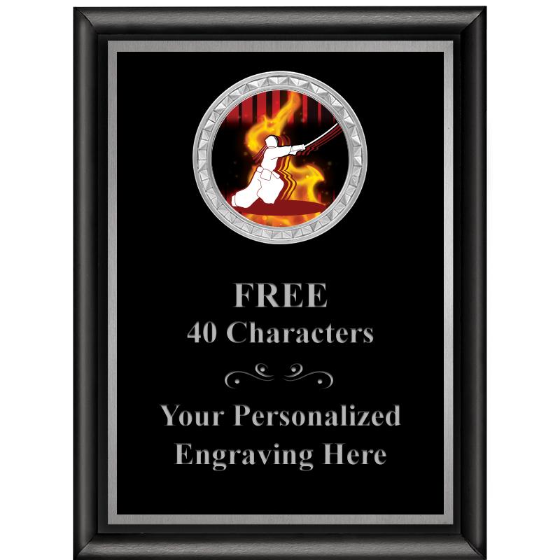 6X8 BLK SHINY EXEC INS PLQ SV