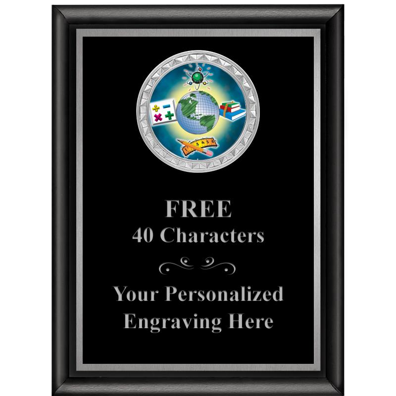 6X8 BLK SHINY EXEC INS PLQ SV