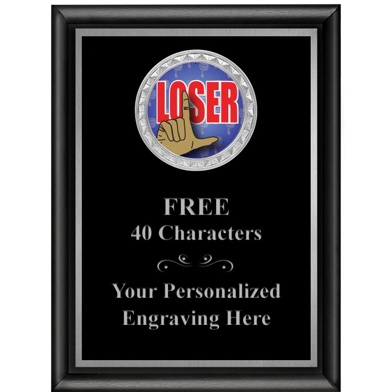 6X8 BLK SHINY EXEC INS PLQ SV