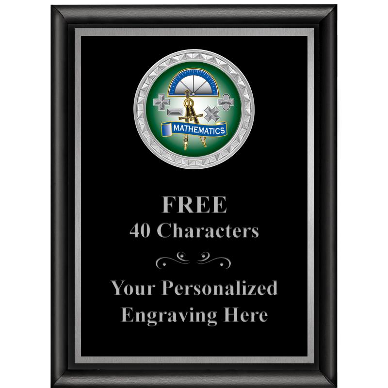 6X8 BLK SHINY EXEC INS PLQ SV