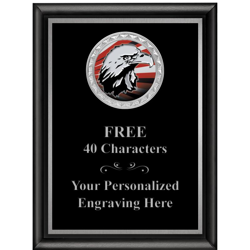 6X8 BLK SHINY EXEC INS PLQ SV