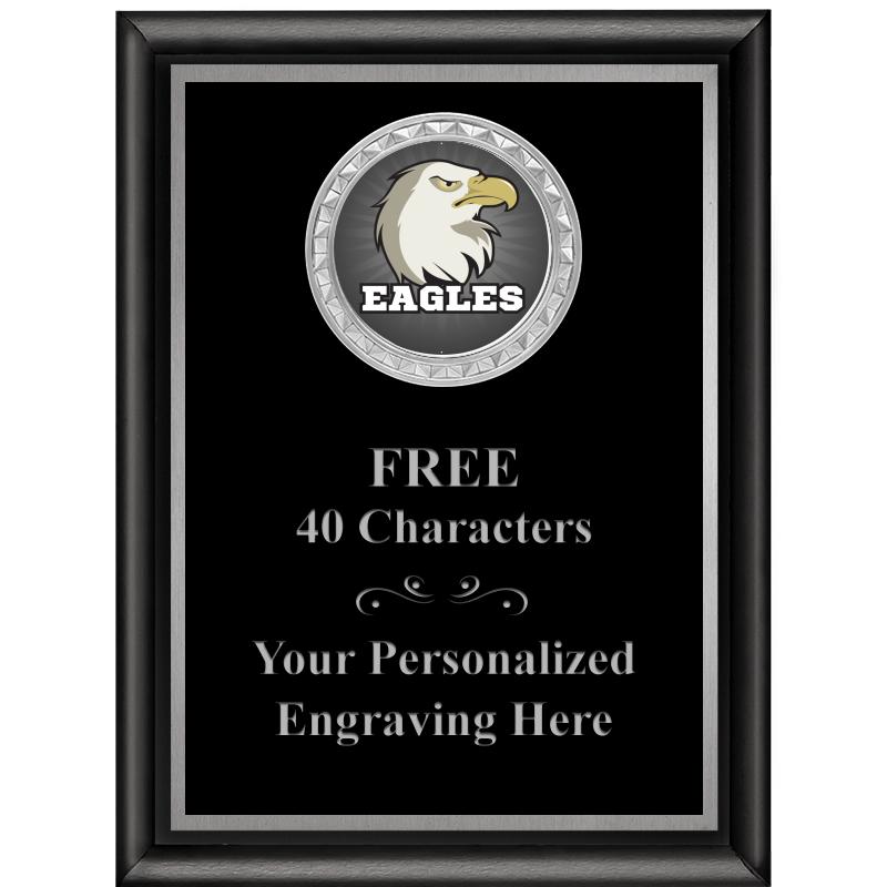 6X8 BLK SHINY EXEC INS PLQ SV