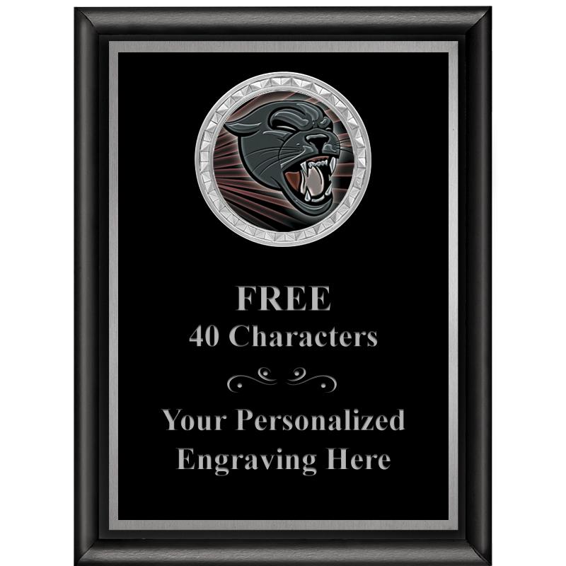6X8 BLK SHINY EXEC INS PLQ SV