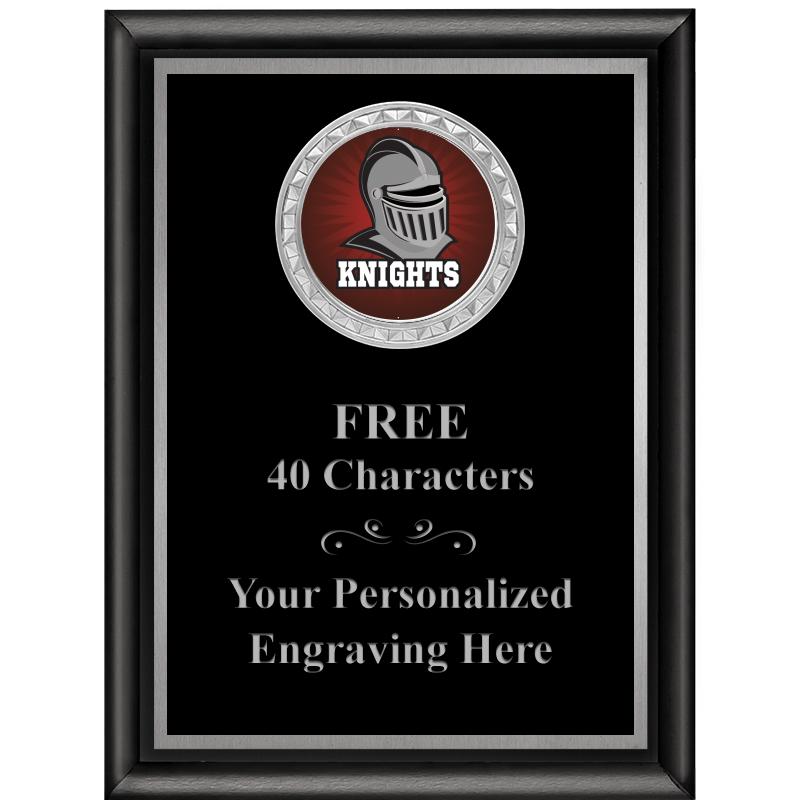 6X8 BLK SHINY EXEC INS PLQ SV