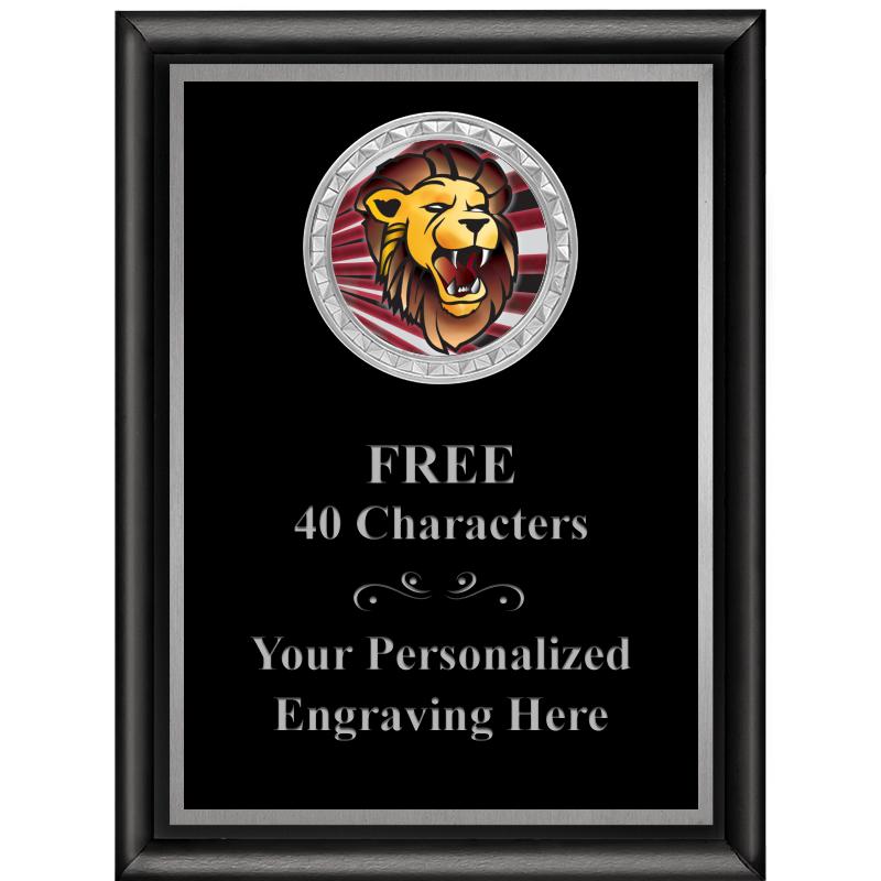 6X8 BLK SHINY EXEC INS PLQ SV