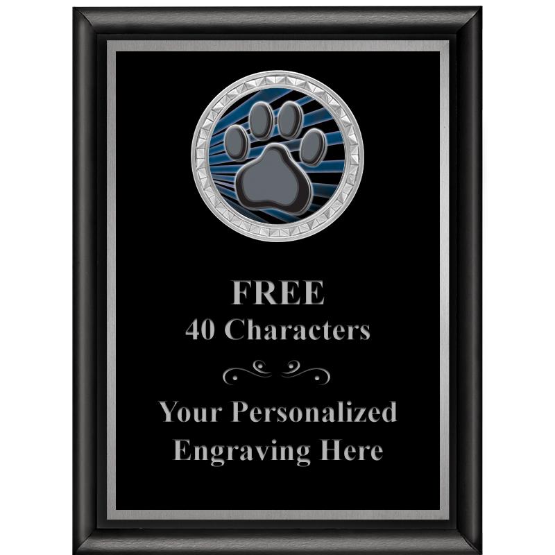 6X8 BLK SHINY EXEC INS PLQ SV