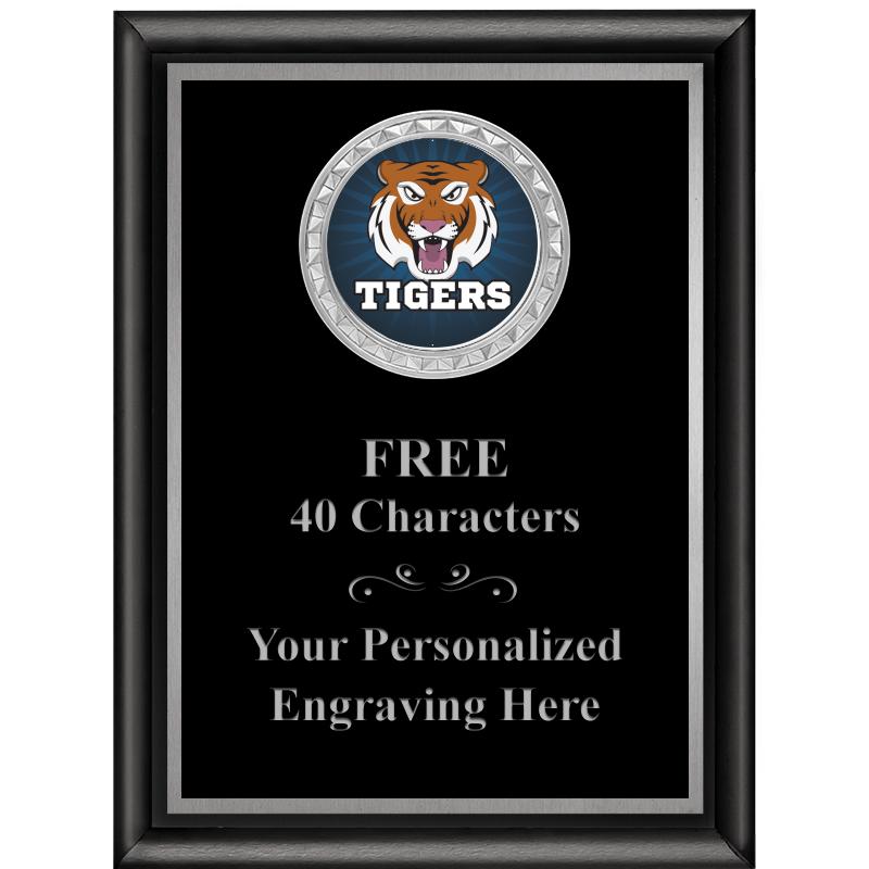 6X8 BLK SHINY EXEC INS PLQ SV