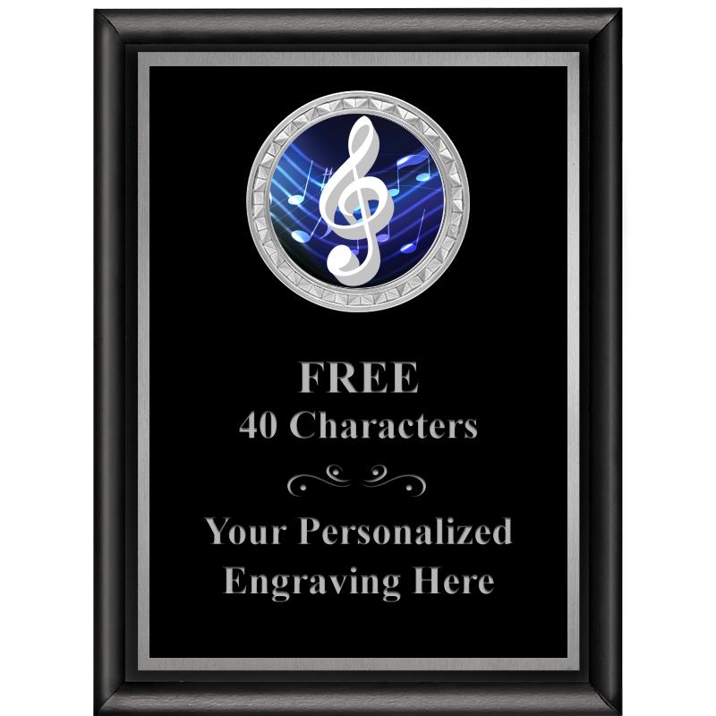 6X8 BLK SHINY EXEC INS PLQ SV