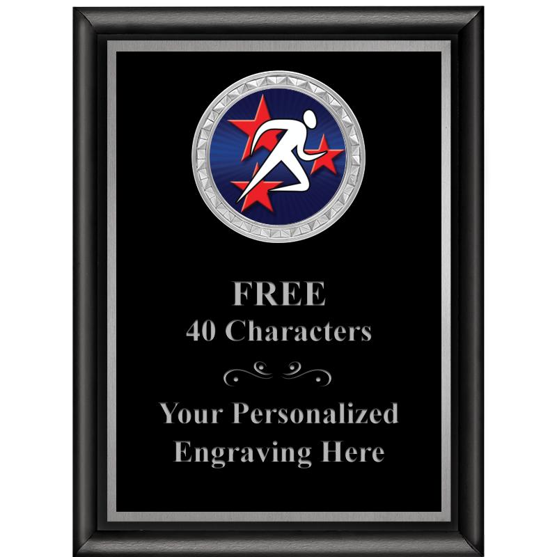 6X8 BLK SHINY EXEC INS PLQ SV