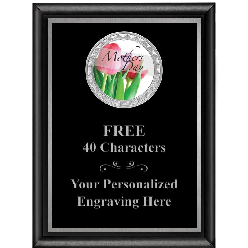 6X8 BLK SHINY EXEC INS PLQ SV