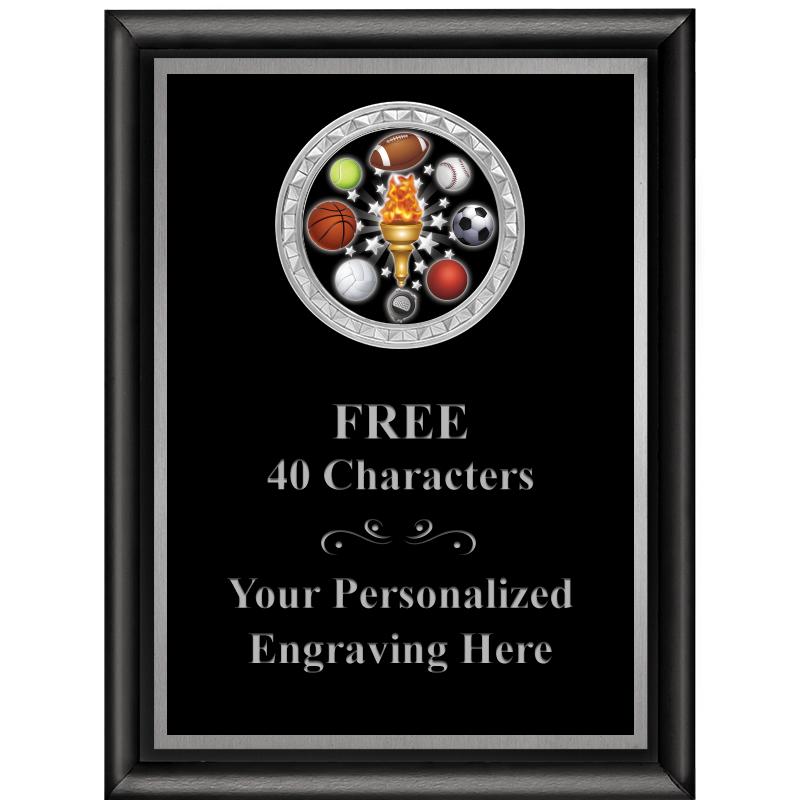 6X8 BLK SHINY EXEC INS PLQ SV