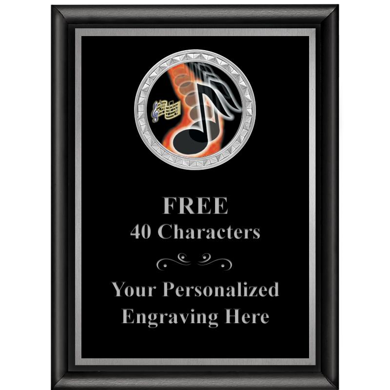 6X8 BLK SHINY EXEC INS PLQ SV