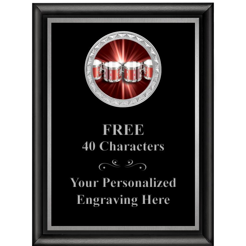 6X8 BLK SHINY EXEC INS PLQ SV