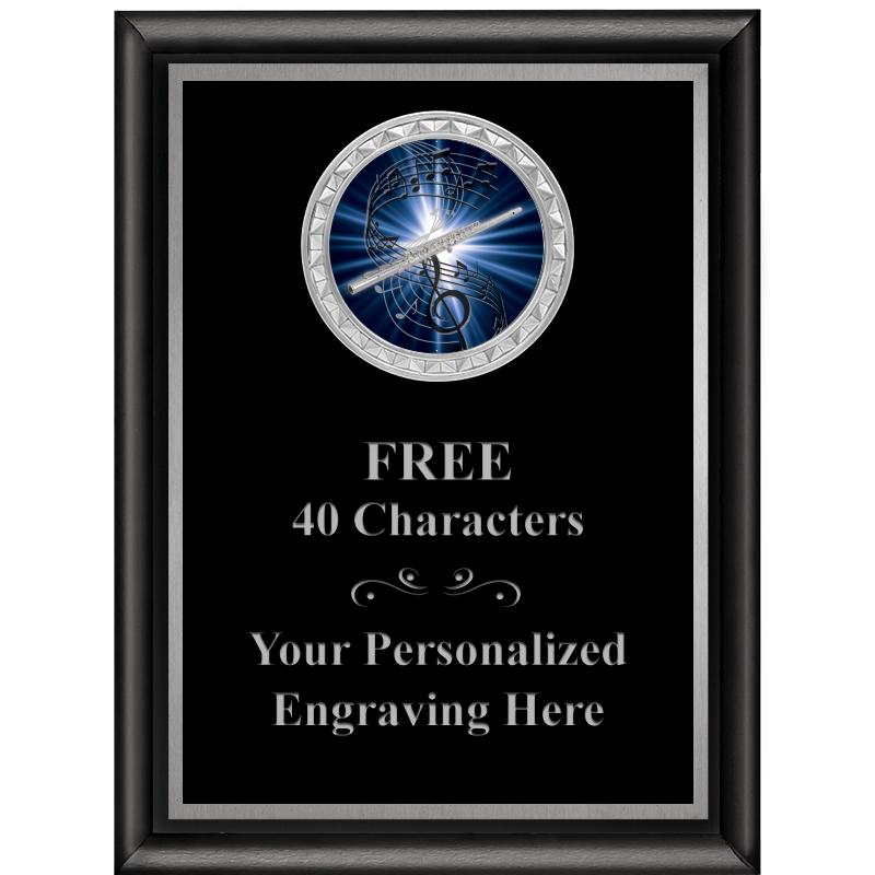 6X8 BLK SHINY EXEC INS PLQ SV