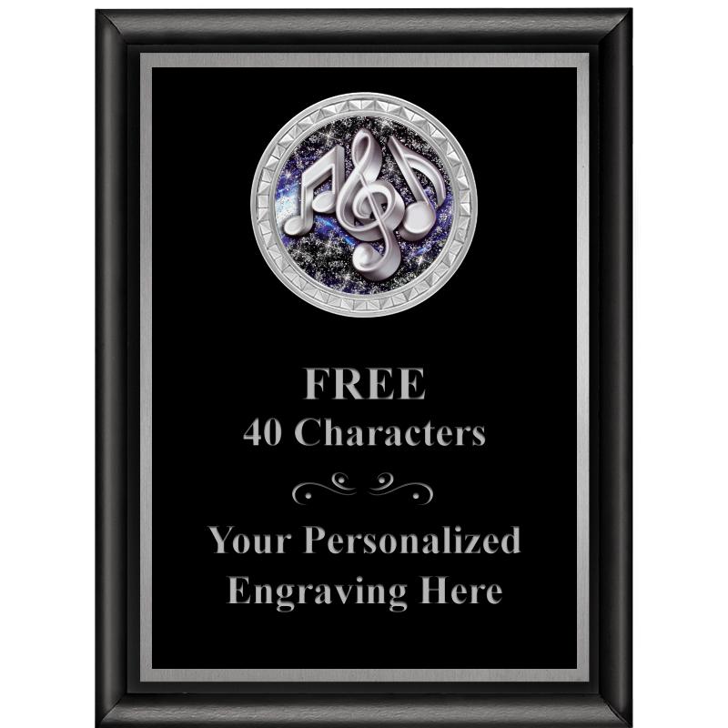 6X8 BLK SHINY EXEC INS PLQ SV