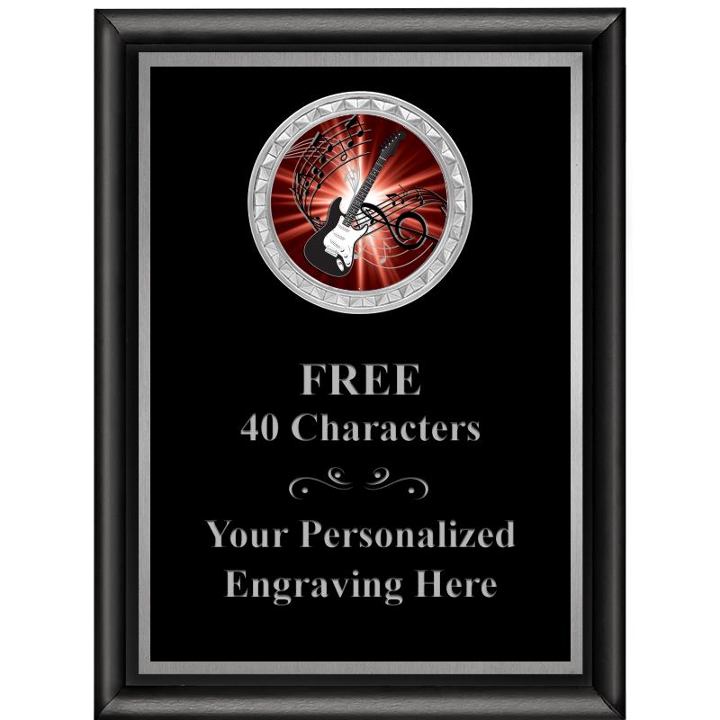 6X8 BLK SHINY EXEC INS PLQ SV