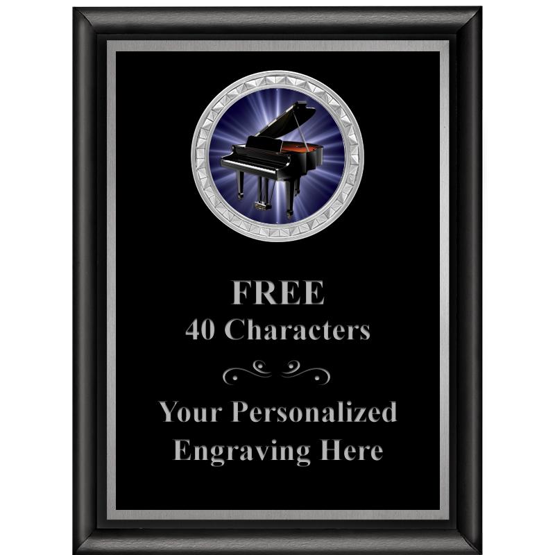 6X8 BLK SHINY EXEC INS PLQ SV