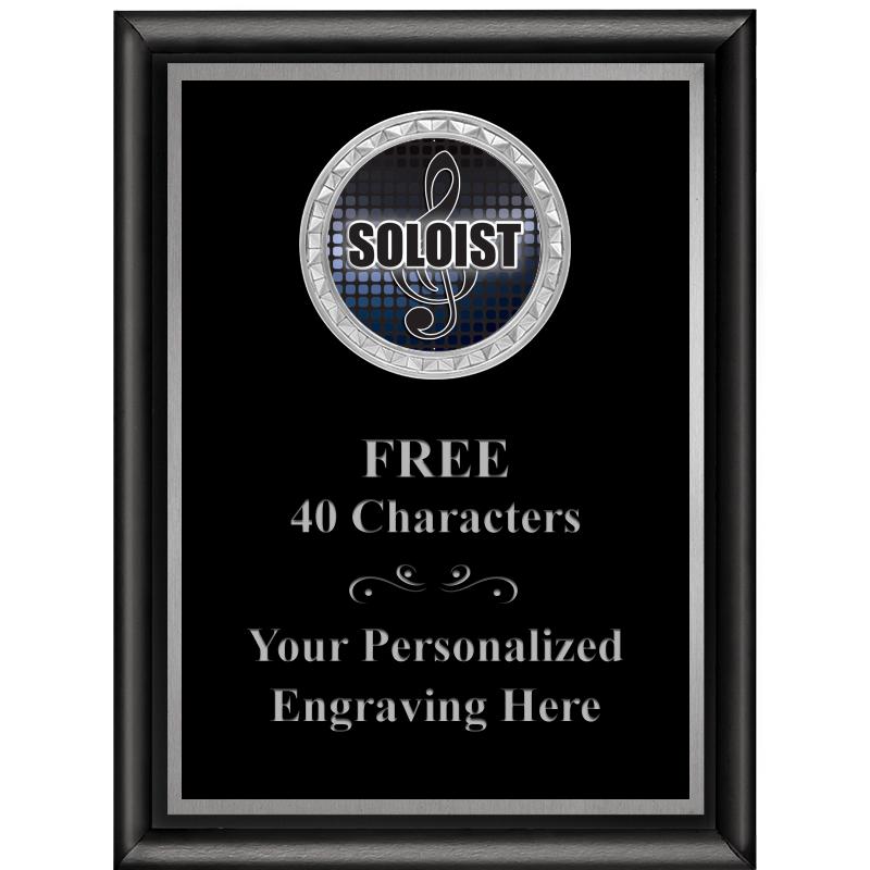 6X8 BLK SHINY EXEC INS PLQ SV