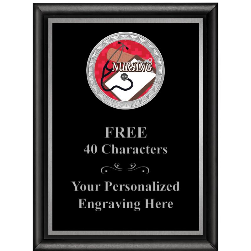 6X8 BLK SHINY EXEC INS PLQ SV