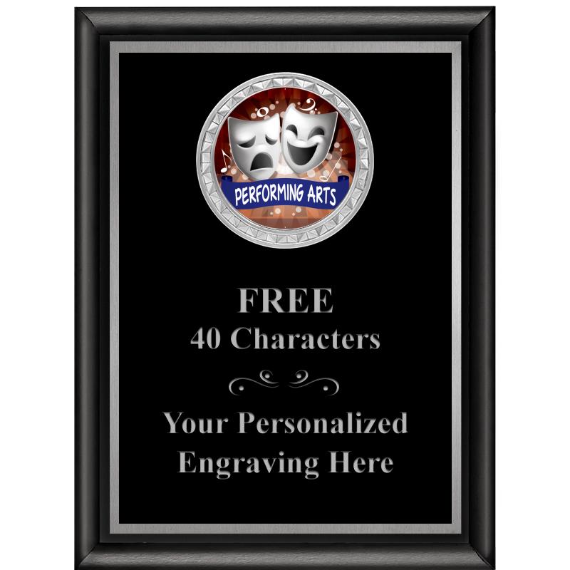 6X8 BLK SHINY EXEC INS PLQ SV