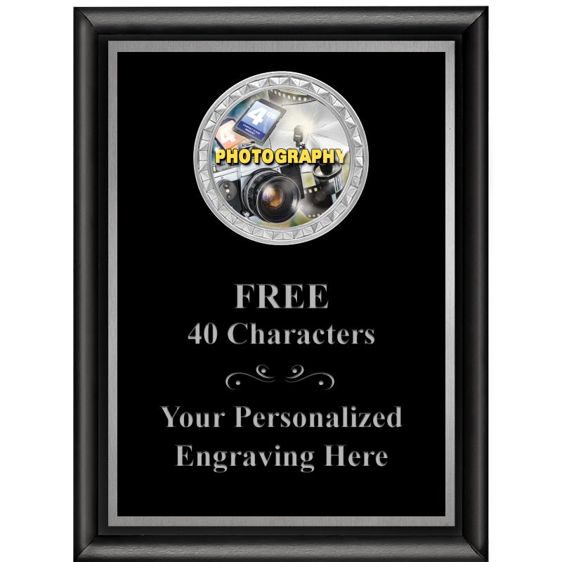 6X8 BLK SHINY EXEC INS PLQ SV