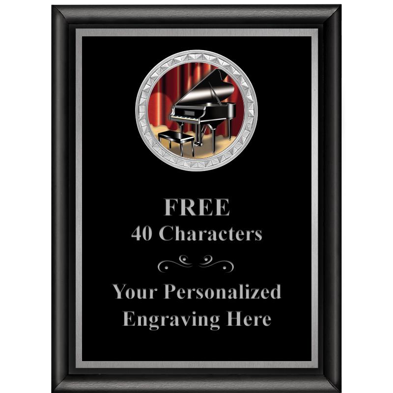 6X8 BLK SHINY EXEC INS PLQ SV