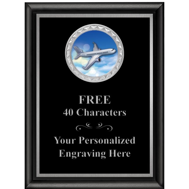 6X8 BLK SHINY EXEC INS PLQ SV