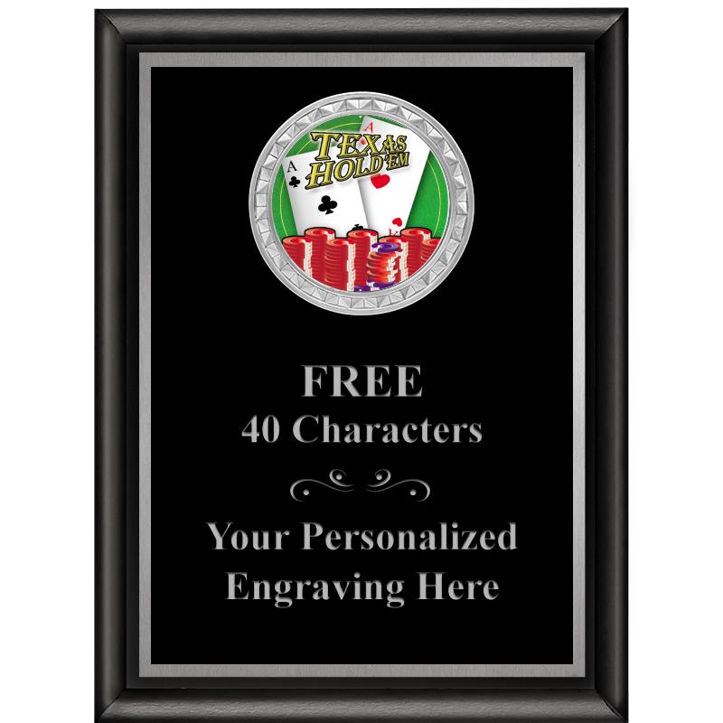 6X8 BLK SHINY EXEC INS PLQ SV