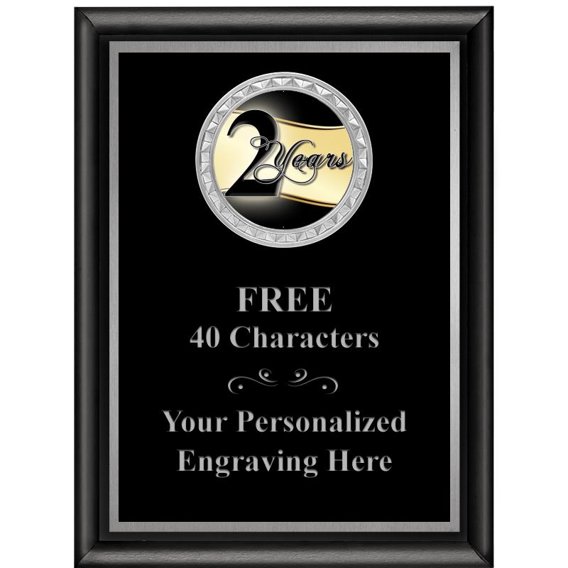 6X8 BLK SHINY EXEC INS PLQ SV