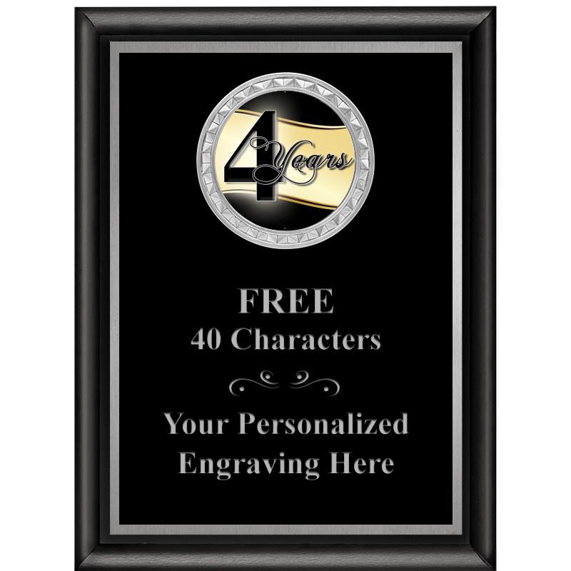 6X8 BLK SHINY EXEC INS PLQ SV