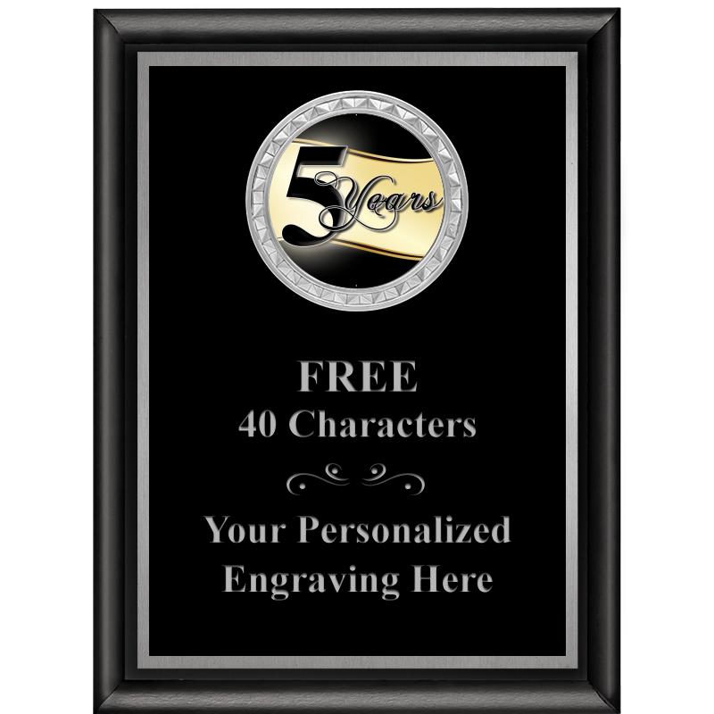 6X8 BLK SHINY EXEC INS PLQ SV