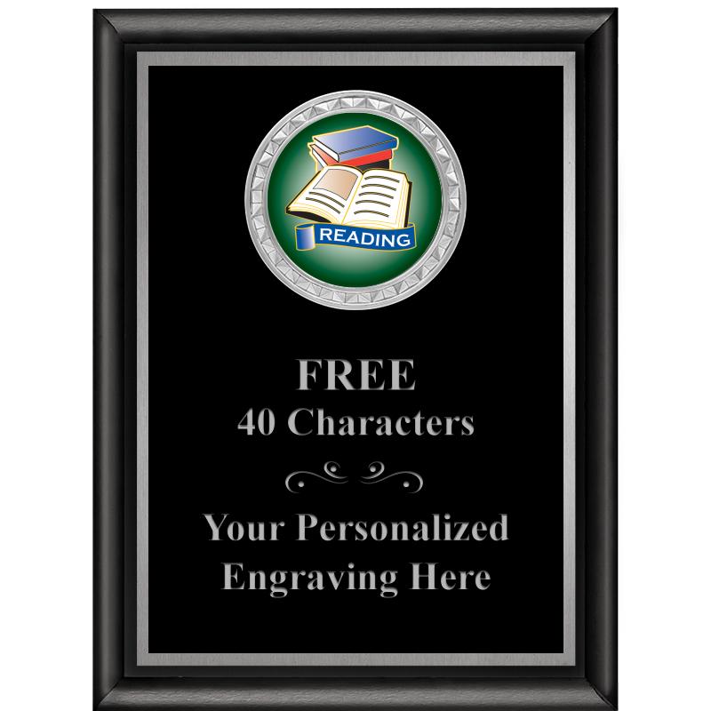 6X8 BLK SHINY EXEC INS PLQ SV