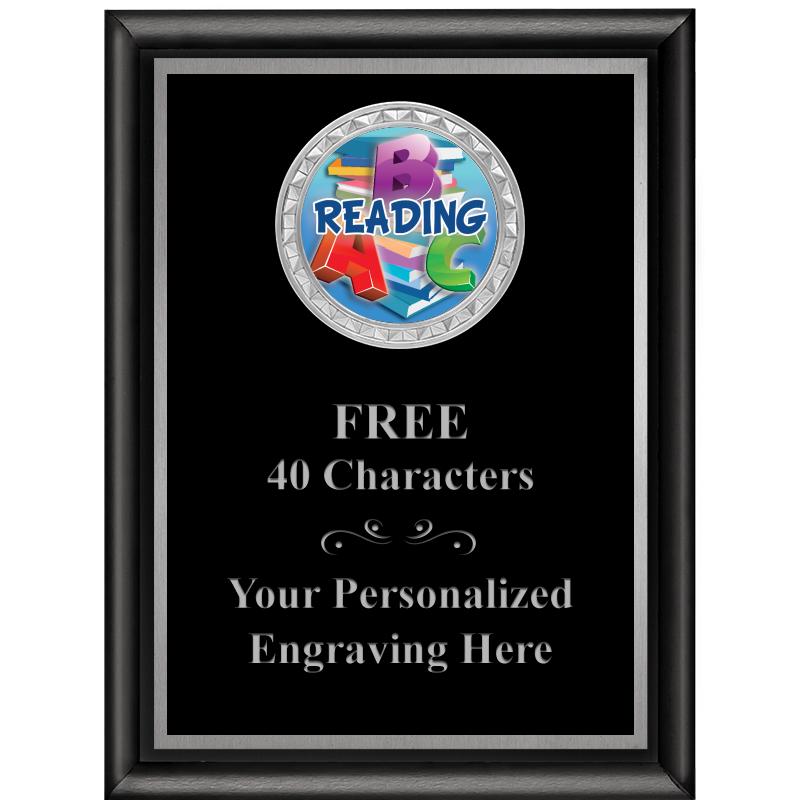 6X8 BLK SHINY EXEC INS PLQ SV