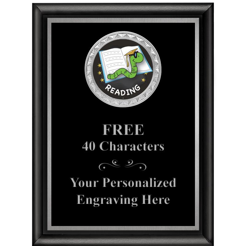 6X8 BLK SHINY EXEC INS PLQ SV