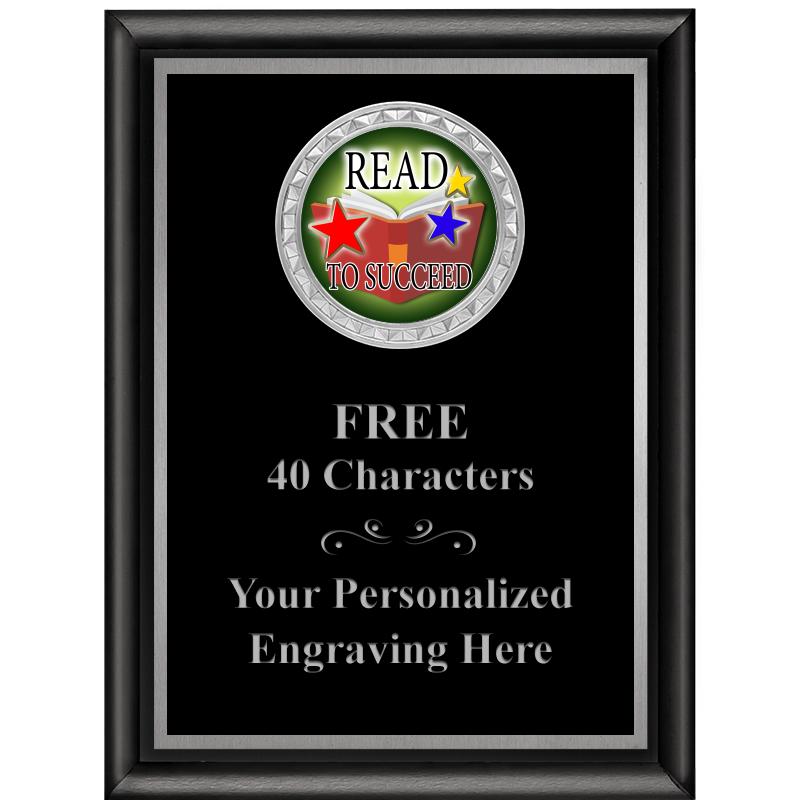 6X8 BLK SHINY EXEC INS PLQ SV