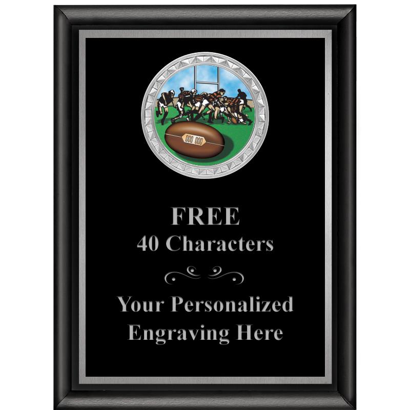 6X8 BLK SHINY EXEC INS PLQ SV