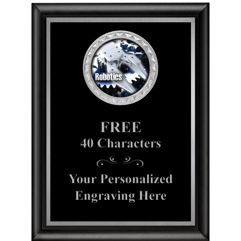 6X8 BLK SHINY EXEC INS PLQ SV