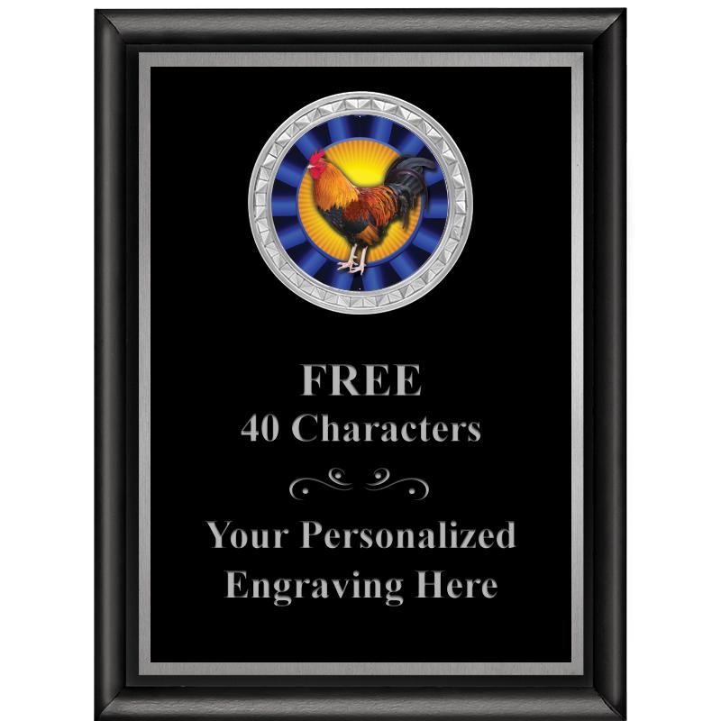 6X8 BLK SHINY EXEC INS PLQ SV