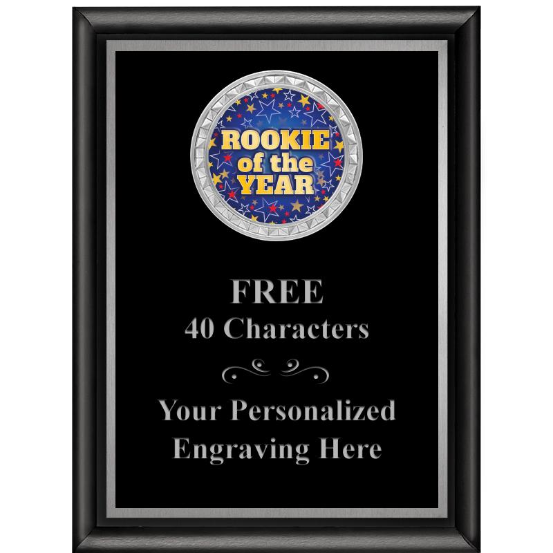 6X8 BLK SHINY EXEC INS PLQ SV