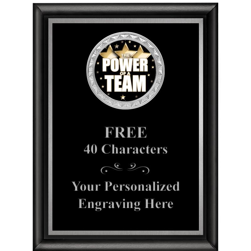 6X8 BLK SHINY EXEC INS PLQ SV