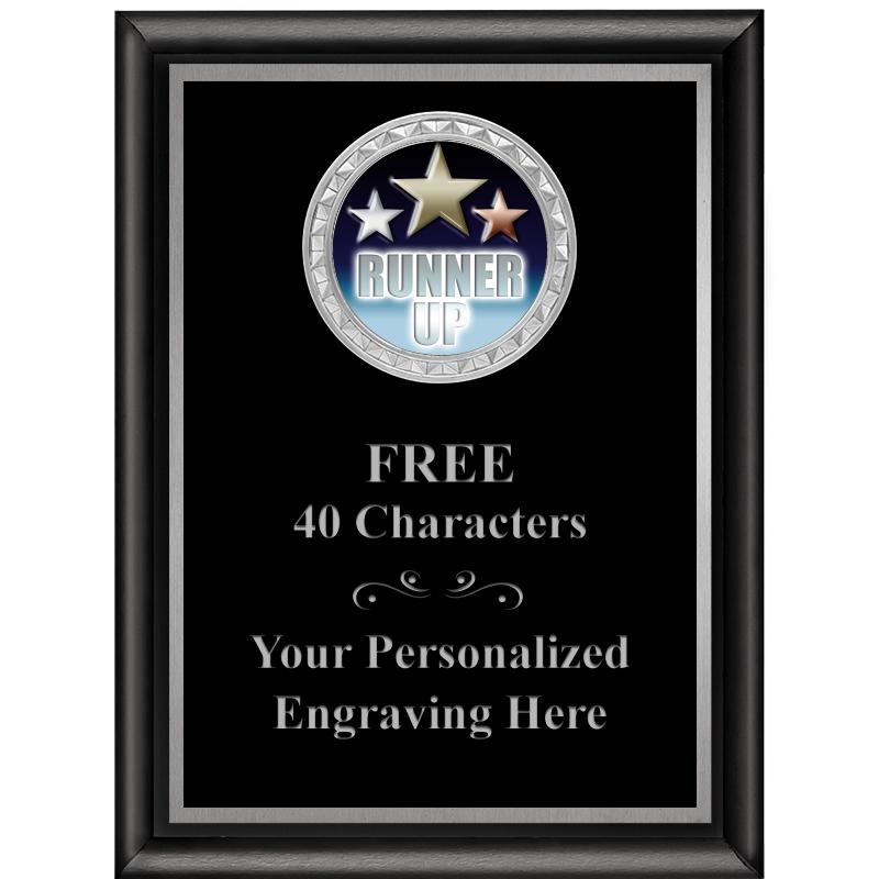 6X8 BLK SHINY EXEC INS PLQ SV