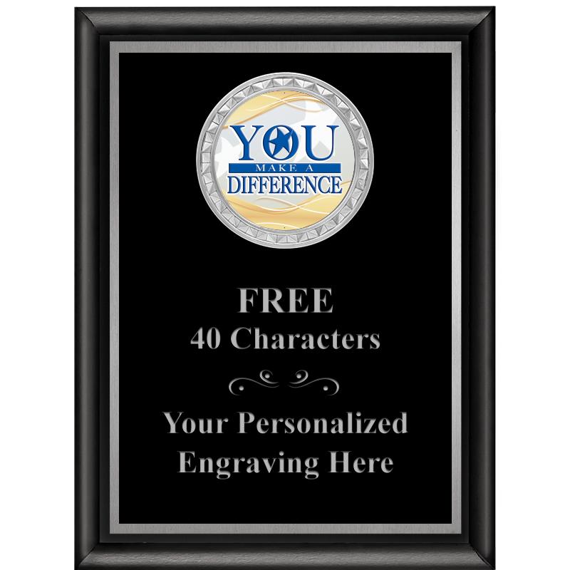 6X8 BLK SHINY EXEC INS PLQ SV