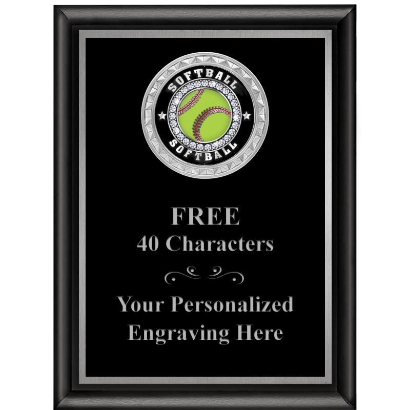 6X8 BLK SHINY EXEC INS PLQ SV