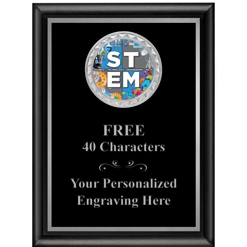 6X8 BLK SHINY EXEC INS PLQ SV