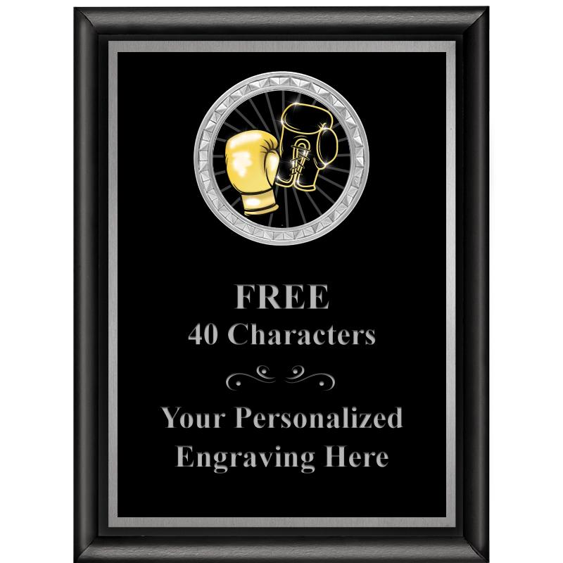 6X8 BLK SHINY EXEC INS PLQ SV