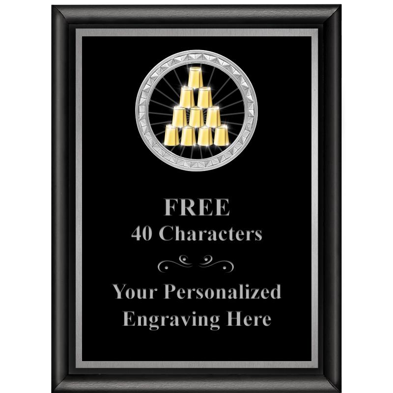 6X8 BLK SHINY EXEC INS PLQ SV